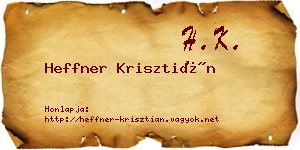 Heffner Krisztián névjegykártya